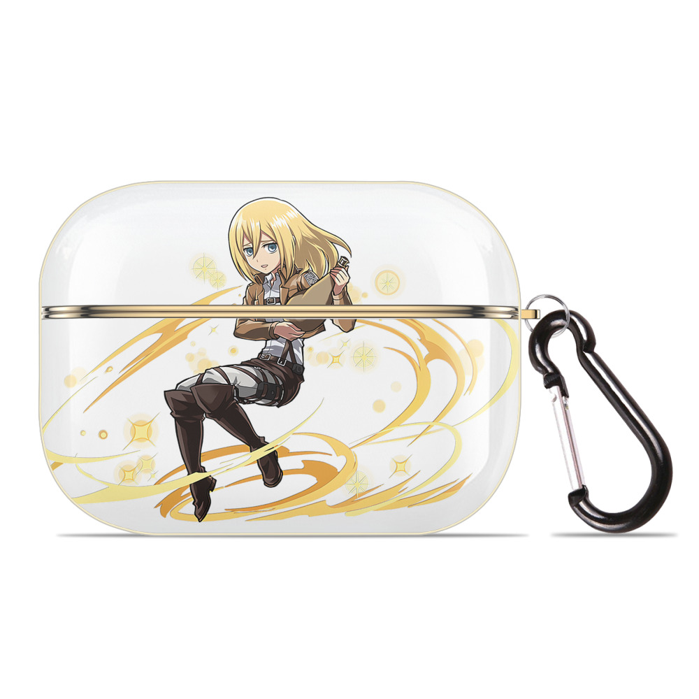 （画像用） 進撃の巨人 クリスタ·レンズ Attack on Titan Christa Lenz 【AirPods Pro用】ハードシェル保護ケース｜耐衝撃・防指紋・カラビナ付き商品仕様
