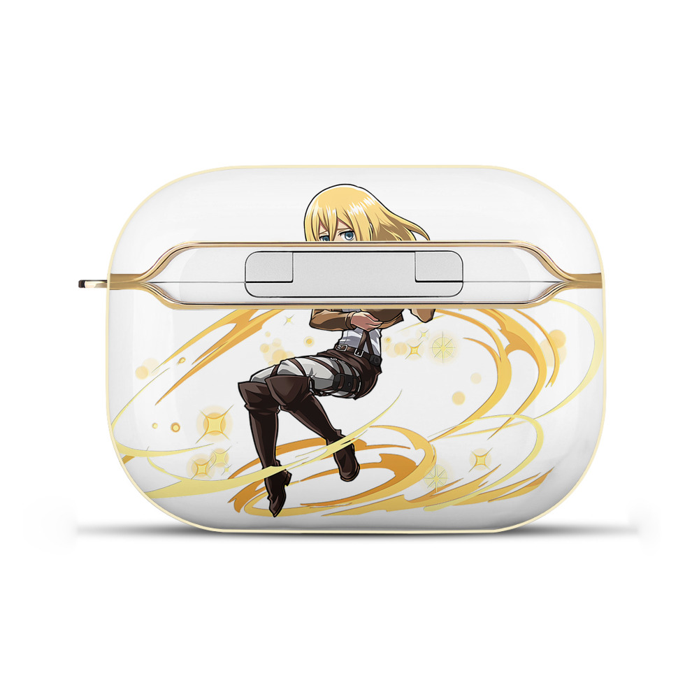 （画像用） 進撃の巨人 クリスタ·レンズ Attack on Titan Christa Lenz 【AirPods Pro用】ハードシェル保護ケース｜耐衝撃・防指紋・カラビナ付き商品仕様