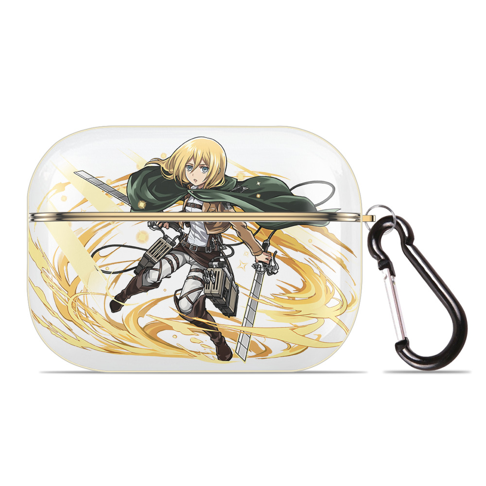 （画像用） 進撃の巨人 クリスタ·レンズ Attack on Titan Christa Lenz 【AirPods Pro用】ハードシェル保護ケース｜耐衝撃・防指紋・カラビナ付き商品仕様