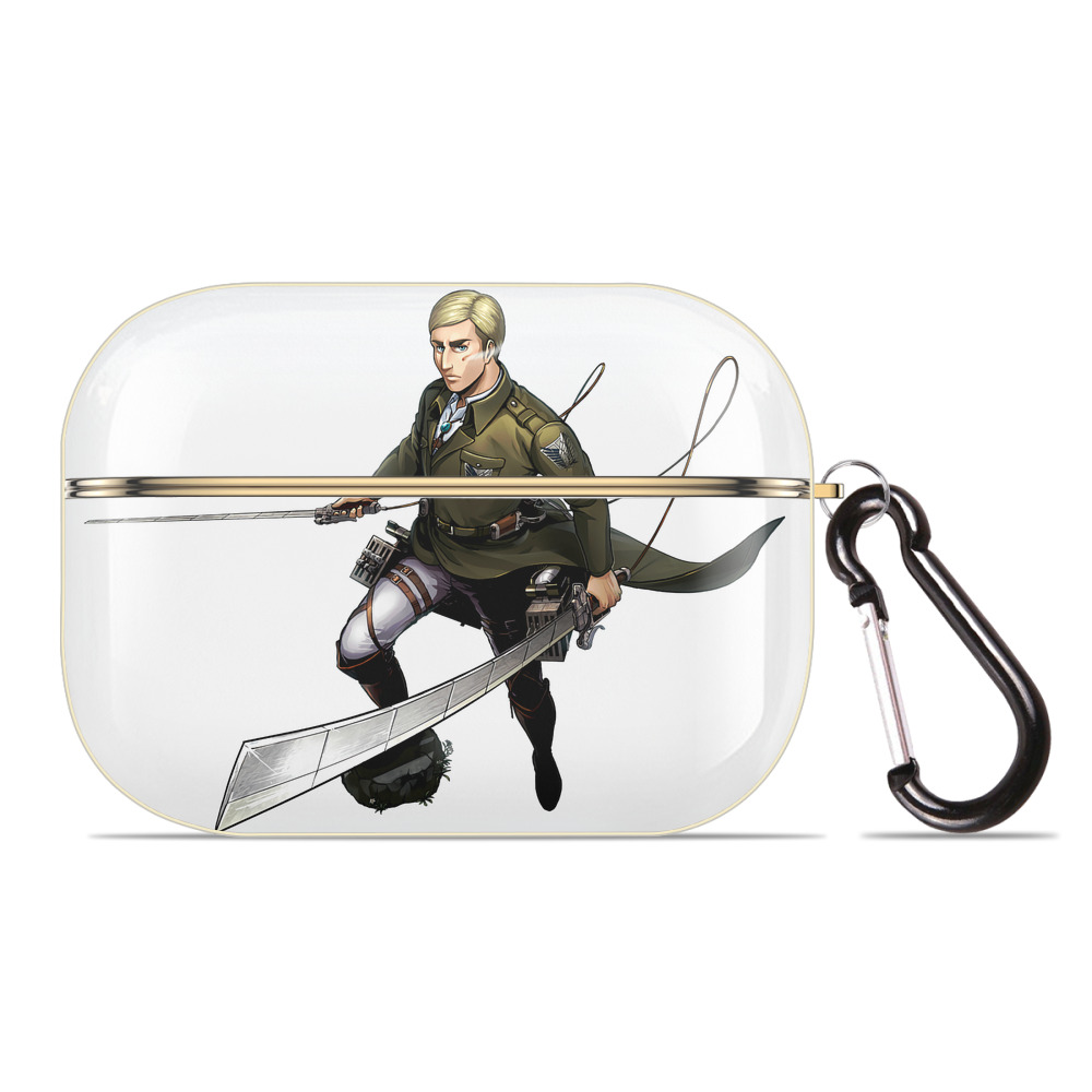 （画像用） 進撃の巨人 エルヴィン・スミス Attack on Titan Erwin Smith 【AirPods Pro用】ハードシェル保護ケース｜耐衝撃・防指紋・カラビナ付き商品仕様