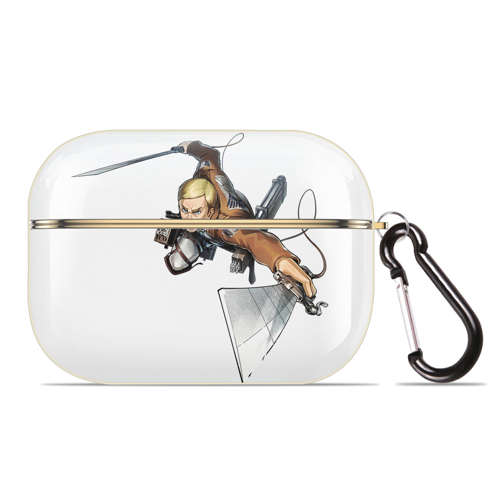（画像用） 進撃の巨人 エルヴィン・スミス Attack on Titan Erwin Smith 【AirPods Pro用】ハードシェル保護ケース｜耐衝撃・防指紋・カラビナ付き商品仕様