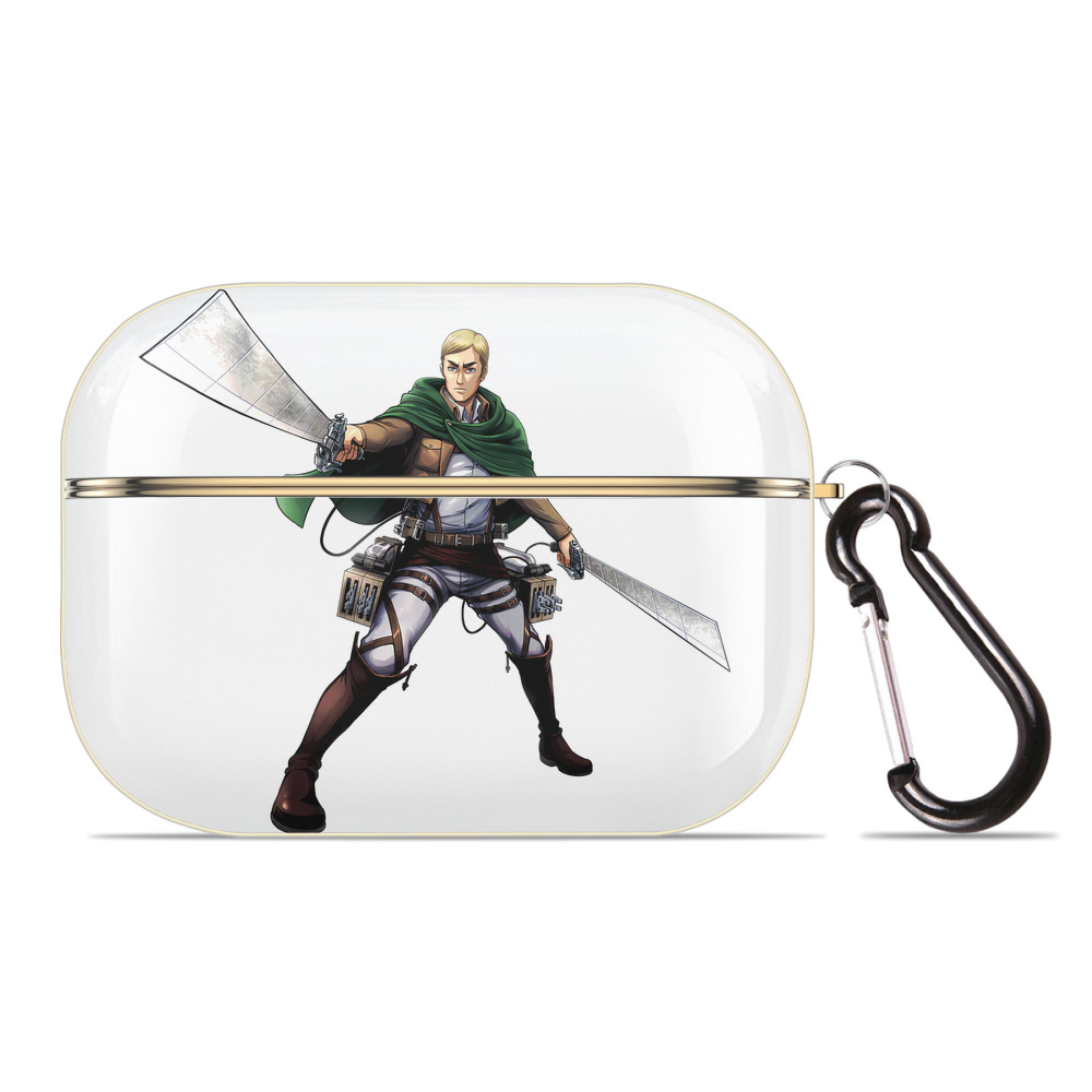 （画像用） 進撃の巨人 エルヴィン・スミス Attack on Titan Erwin Smith 【AirPods Pro用】ハードシェル保護ケース｜耐衝撃・防指紋・カラビナ付き商品仕様