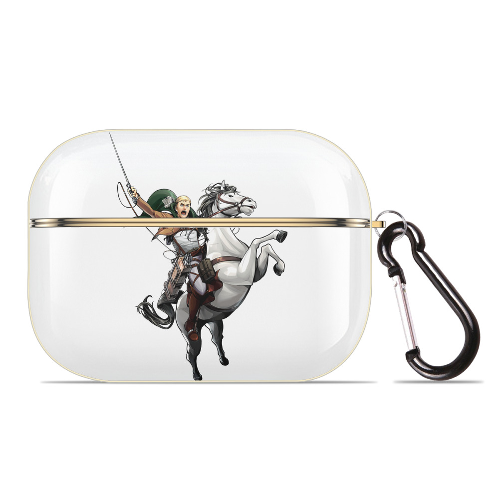 （画像用） 進撃の巨人 エルヴィン・スミス Attack on Titan Erwin Smith 【AirPods Pro用】ハードシェル保護ケース｜耐衝撃・防指紋・カラビナ付き商品仕様