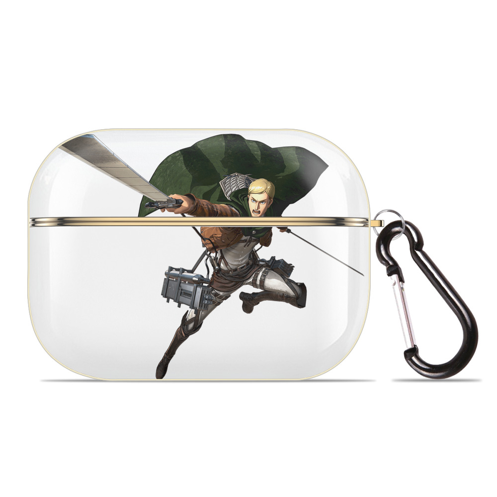 （画像用） 進撃の巨人 エルヴィン・スミス Attack on Titan Erwin Smith 【AirPods Pro用】ハードシェル保護ケース｜耐衝撃・防指紋・カラビナ付き商品仕様