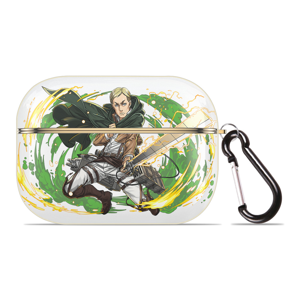 （画像用） 進撃の巨人 エルヴィン・スミス Attack on Titan Erwin Smith 【AirPods Pro用】ハードシェル保護ケース｜耐衝撃・防指紋・カラビナ付き商品仕様