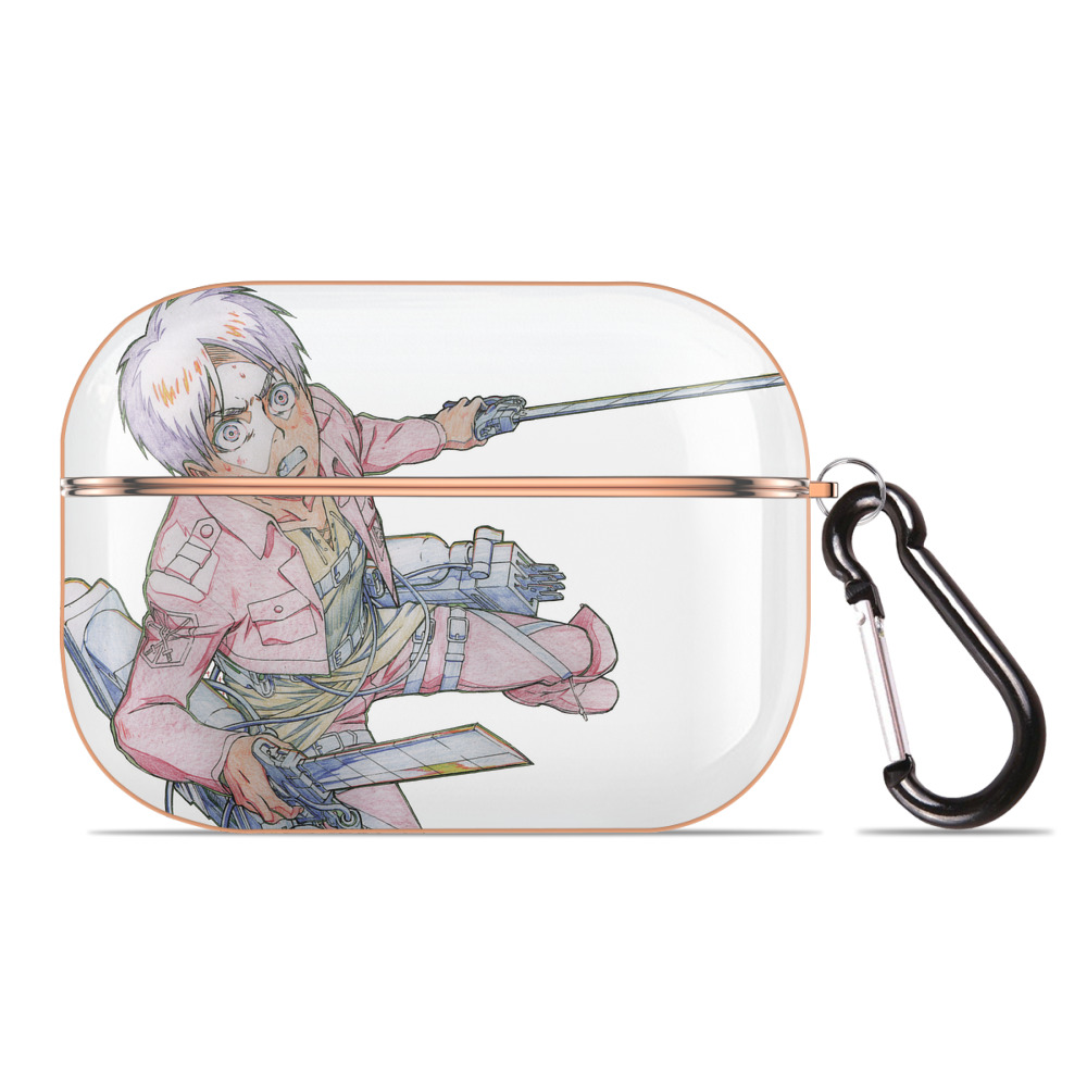 （画像用） 進撃の巨人 エレン･イェーガー Attack on Titan Eren Jäger 【AirPods Pro用】ハードシェル保護ケース｜耐衝撃・防指紋・カラビナ付き商品仕様