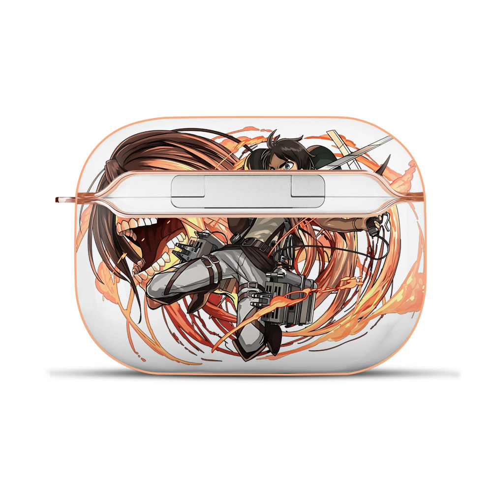 （画像用） 進撃の巨人 エレン･イェーガー Attack on Titan Eren Jäger 【AirPods Pro用】ハードシェル保護ケース｜耐衝撃・防指紋・カラビナ付き商品仕様