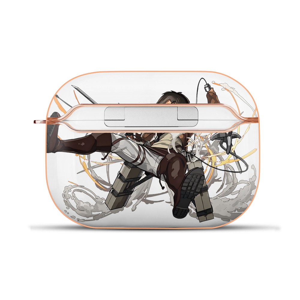 （画像用） 進撃の巨人 エレン･イェーガー Attack on Titan Eren Jäger 【AirPods Pro用】ハードシェル保護ケース｜耐衝撃・防指紋・カラビナ付き商品仕様