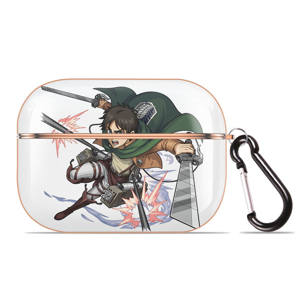 （画像用） 進撃の巨人 エレン･イェーガー Attack on Titan Eren Jäger 【AirPods Pro用】ハードシェル保護ケース｜耐衝撃・防指紋・カラビナ付き商品仕様