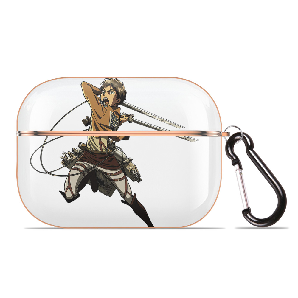 （画像用） 進撃の巨人 エレン･イェーガー Attack on Titan Eren Jäger 【AirPods Pro用】ハードシェル保護ケース｜耐衝撃・防指紋・カラビナ付き商品仕様