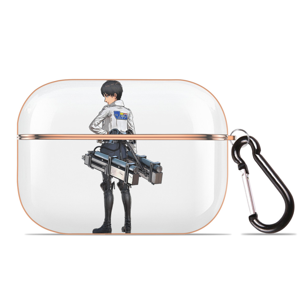 （画像用） 進撃の巨人 エレン･イェーガー Attack on Titan Eren Jäger 【AirPods Pro用】ハードシェル保護ケース｜耐衝撃・防指紋・カラビナ付き商品仕様