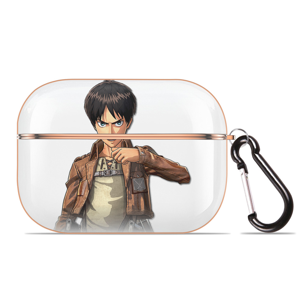 （画像用） 進撃の巨人 エレン･イェーガー Attack on Titan Eren Jäger 【AirPods Pro用】ハードシェル保護ケース｜耐衝撃・防指紋・カラビナ付き商品仕様