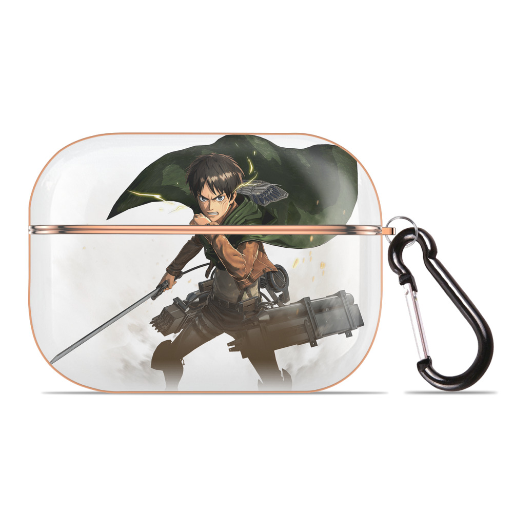 （画像用） 進撃の巨人 エレン･イェーガー Attack on Titan Eren Jäger 【AirPods Pro用】ハードシェル保護ケース｜耐衝撃・防指紋・カラビナ付き商品仕様