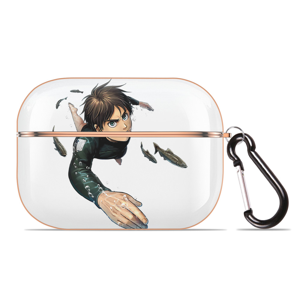 （画像用） 進撃の巨人 エレン･イェーガー Attack on Titan Eren Jäger 【AirPods Pro用】ハードシェル保護ケース｜耐衝撃・防指紋・カラビナ付き商品仕様