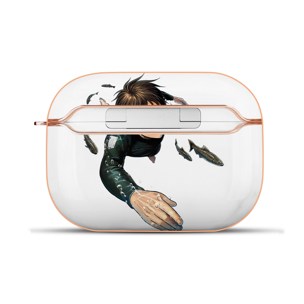 （画像用） 進撃の巨人 エレン･イェーガー Attack on Titan Eren Jäger 【AirPods Pro用】ハードシェル保護ケース｜耐衝撃・防指紋・カラビナ付き商品仕様