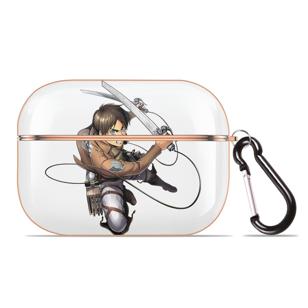 （画像用） 進撃の巨人 エレン･イェーガー Attack on Titan Eren Jäger 【AirPods Pro用】ハードシェル保護ケース｜耐衝撃・防指紋・カラビナ付き商品仕様