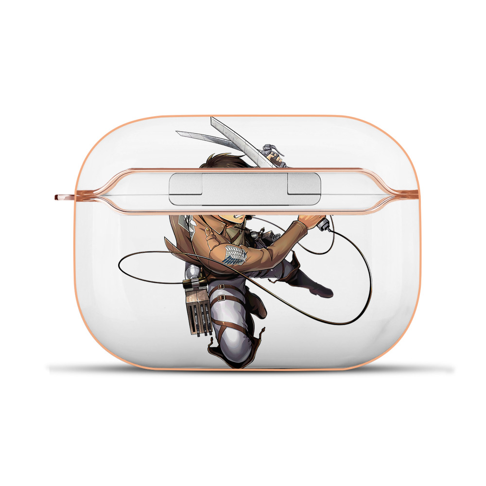 （画像用） 進撃の巨人 エレン･イェーガー Attack on Titan Eren Jäger 【AirPods Pro用】ハードシェル保護ケース｜耐衝撃・防指紋・カラビナ付き商品仕様
