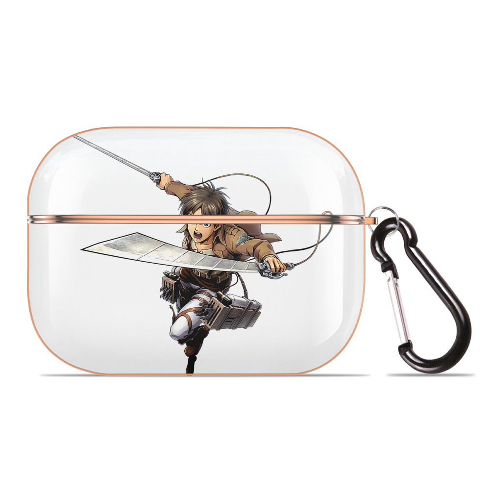 （画像用） 進撃の巨人 エレン･イェーガー Attack on Titan Eren Jäger 【AirPods Pro用】ハードシェル保護ケース｜耐衝撃・防指紋・カラビナ付き商品仕様