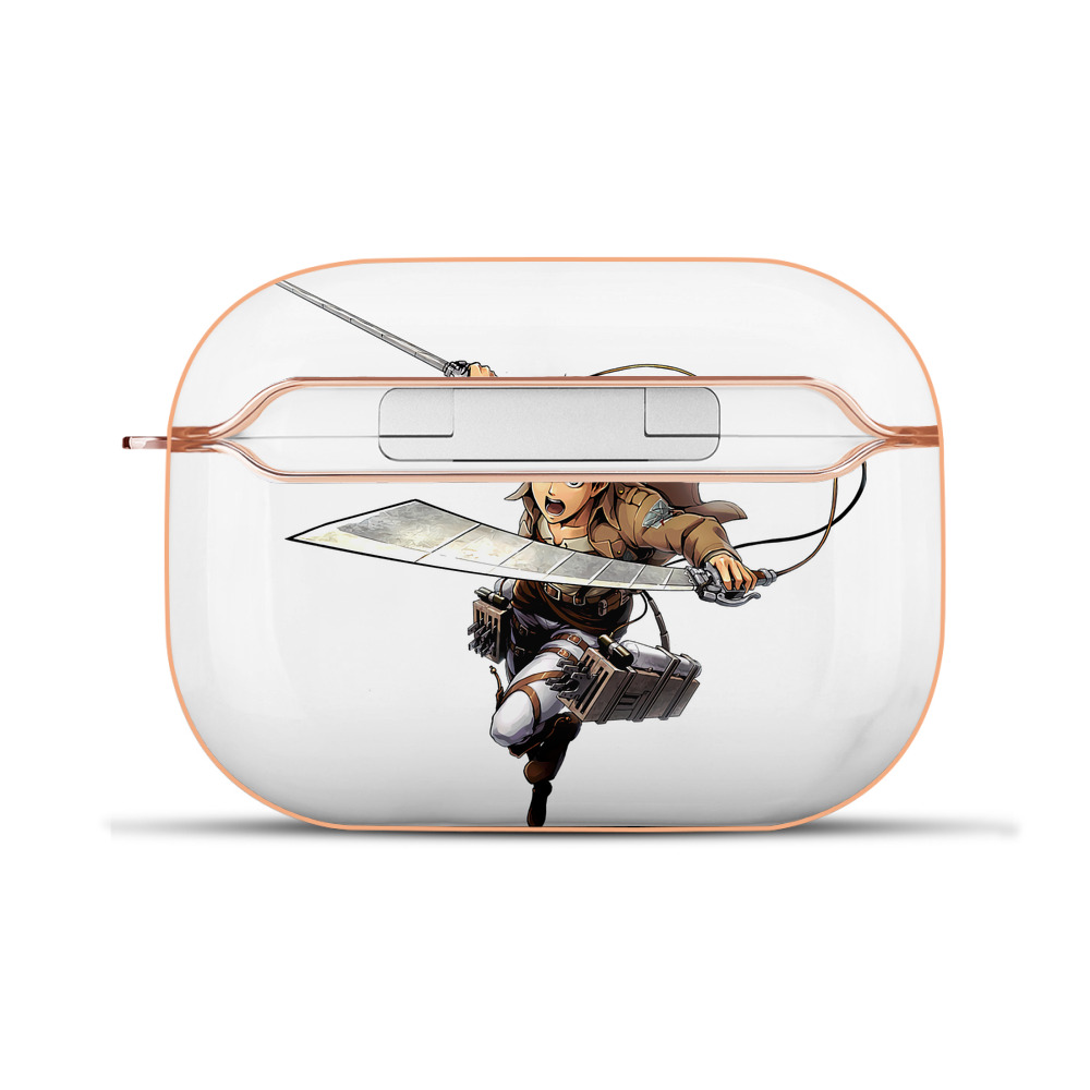 （画像用） 進撃の巨人 エレン･イェーガー Attack on Titan Eren Jäger 【AirPods Pro用】ハードシェル保護ケース｜耐衝撃・防指紋・カラビナ付き商品仕様