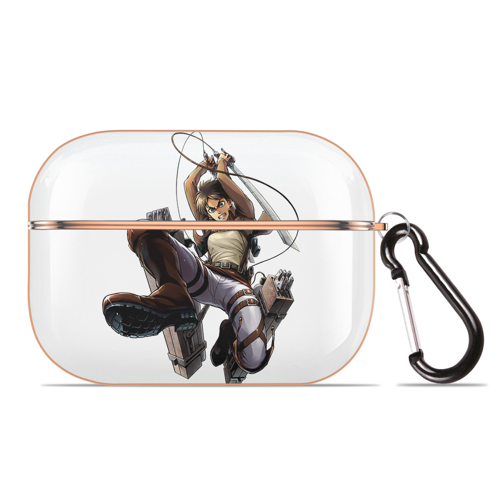 （画像用） 進撃の巨人 エレン･イェーガー Attack on Titan Eren Jäger 【AirPods Pro用】ハードシェル保護ケース｜耐衝撃・防指紋・カラビナ付き商品仕様