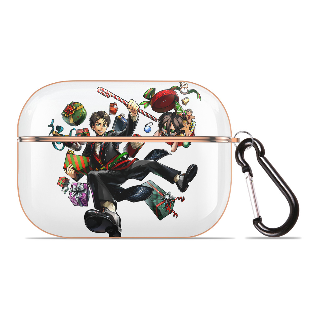（画像用） 進撃の巨人 エレン･イェーガー Attack on Titan Eren Jäger 【AirPods Pro用】ハードシェル保護ケース｜耐衝撃・防指紋・カラビナ付き商品仕様