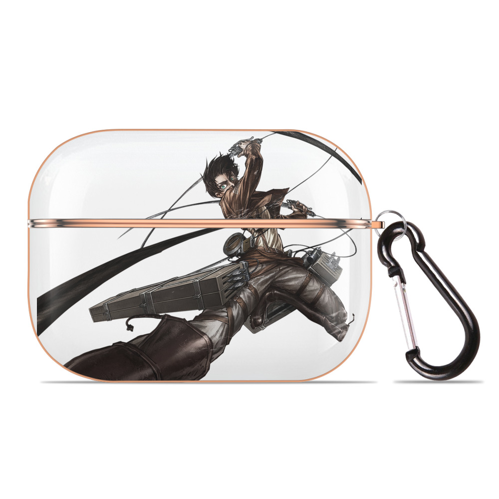 （画像用） 進撃の巨人 エレン･イェーガー Attack on Titan Eren Jäger 【AirPods Pro用】ハードシェル保護ケース｜耐衝撃・防指紋・カラビナ付き商品仕様