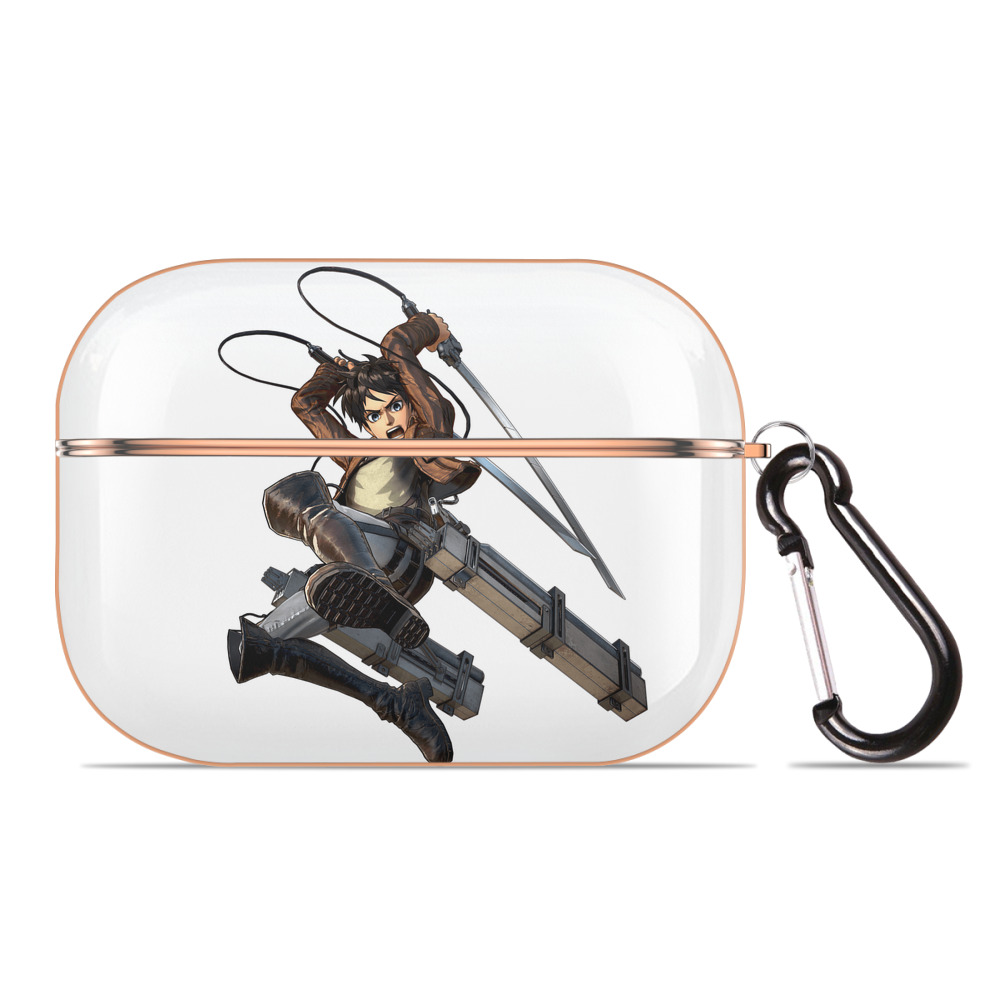 （画像用） 進撃の巨人 エレン･イェーガー Attack on Titan Eren Jäger 【AirPods Pro用】ハードシェル保護ケース｜耐衝撃・防指紋・カラビナ付き商品仕様