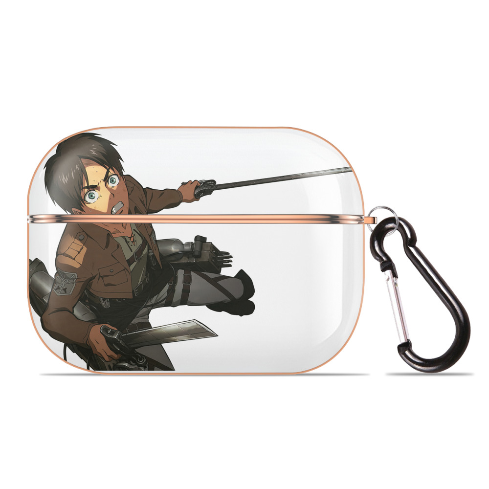 （画像用） 進撃の巨人 エレン･イェーガー Attack on Titan Eren Jäger 【AirPods Pro用】ハードシェル保護ケース｜耐衝撃・防指紋・カラビナ付き商品仕様