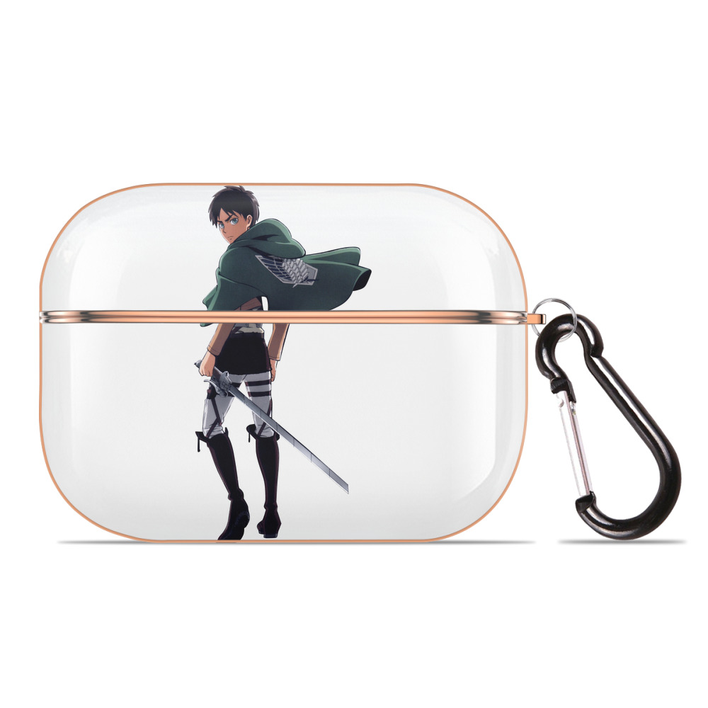 （画像用） 進撃の巨人 エレン･イェーガー Attack on Titan Eren Jäger 【AirPods Pro用】ハードシェル保護ケース｜耐衝撃・防指紋・カラビナ付き商品仕様