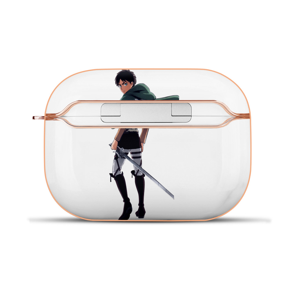 （画像用） 進撃の巨人 エレン･イェーガー Attack on Titan Eren Jäger 【AirPods Pro用】ハードシェル保護ケース｜耐衝撃・防指紋・カラビナ付き商品仕様