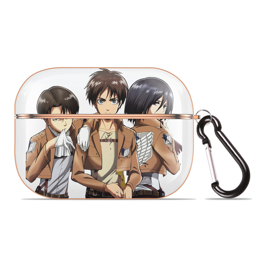 （画像用） 進撃の巨人 エレン･イェーガー Attack on Titan Eren Jäger 【AirPods Pro用】ハードシェル保護ケース｜耐衝撃・防指紋・カラビナ付き商品仕様