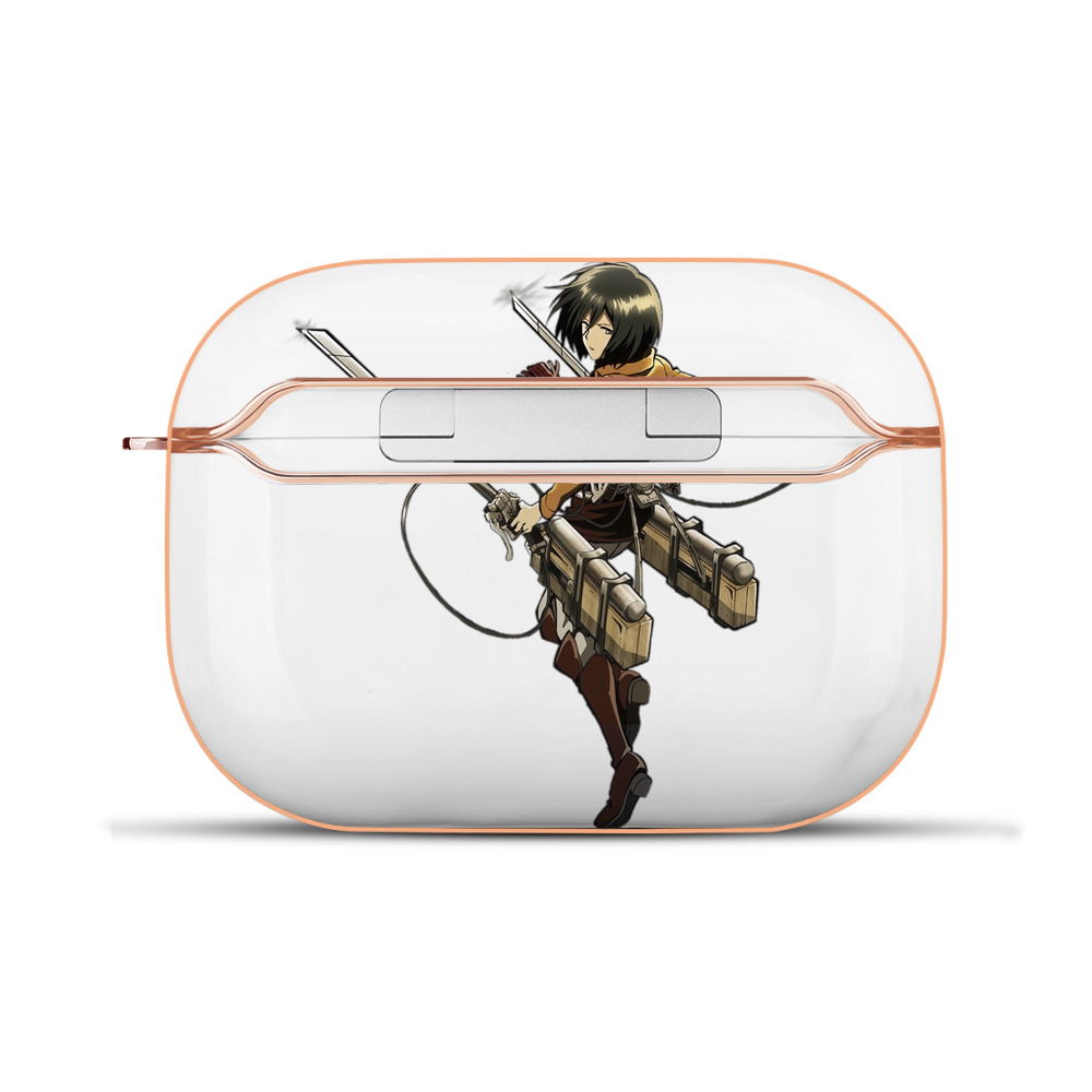 （画像用） 進撃の巨人 ミカサ·アッカーマン Attack on Titan Mikasa Ackerman 【AirPods Pro用】ハードシェル保護ケース｜耐衝撃・防指紋・カラビナ付き商品仕様