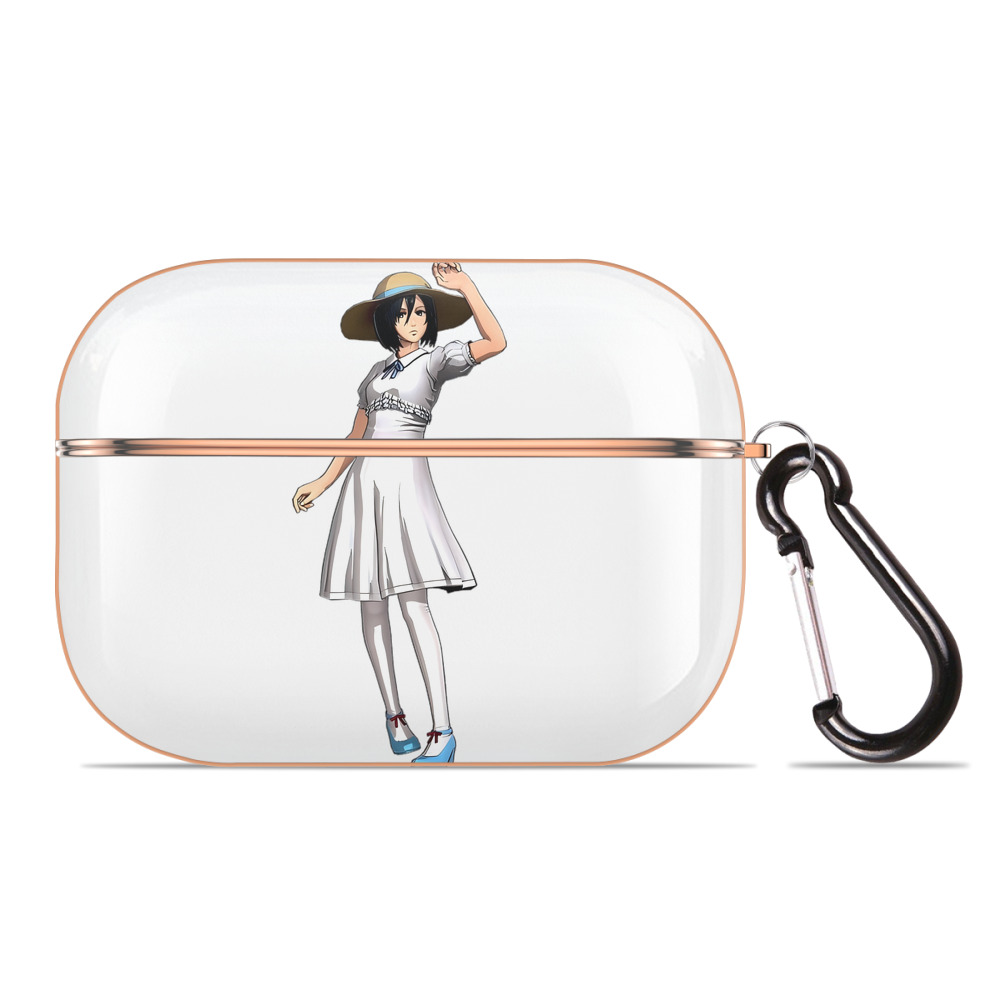 （画像用） 進撃の巨人 ミカサ·アッカーマン Attack on Titan Mikasa Ackerman 【AirPods Pro用】ハードシェル保護ケース｜耐衝撃・防指紋・カラビナ付き商品仕様
