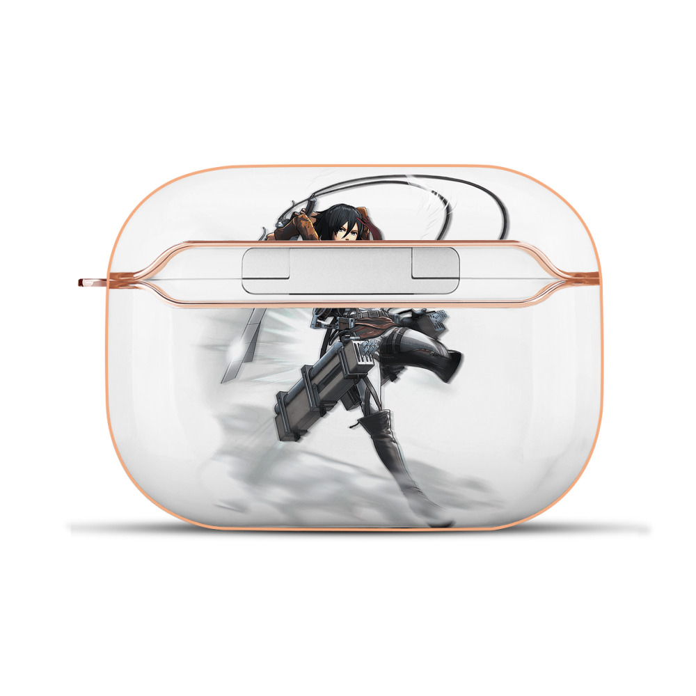 （画像用） 進撃の巨人 ミカサ·アッカーマン Attack on Titan Mikasa Ackerman 【AirPods Pro用】ハードシェル保護ケース｜耐衝撃・防指紋・カラビナ付き商品仕様