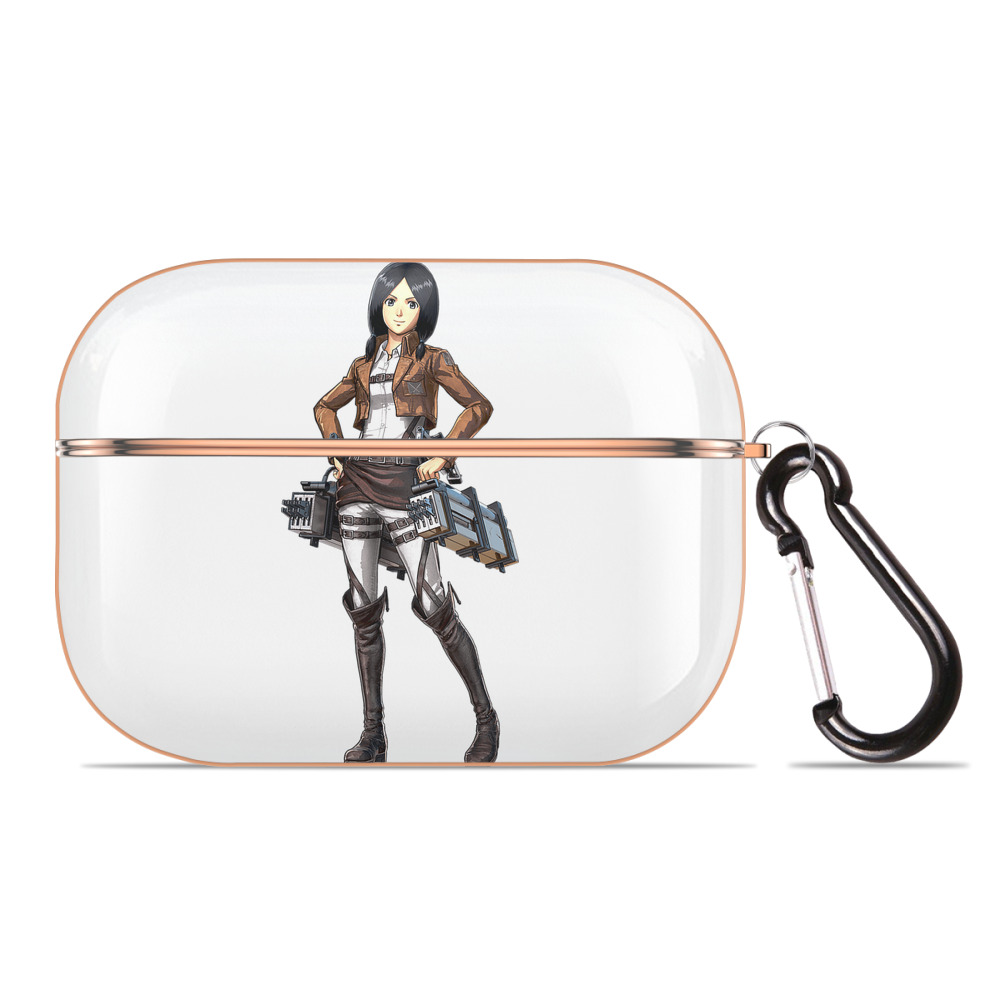 （画像用） 進撃の巨人 ミカサ·アッカーマン Attack on Titan Mikasa Ackerman 【AirPods Pro用】ハードシェル保護ケース｜耐衝撃・防指紋・カラビナ付き商品仕様