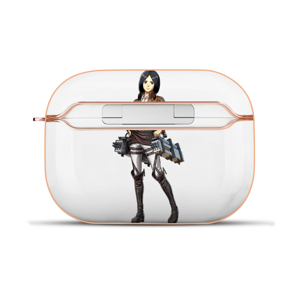 （画像用） 進撃の巨人 ミカサ·アッカーマン Attack on Titan Mikasa Ackerman 【AirPods Pro用】ハードシェル保護ケース｜耐衝撃・防指紋・カラビナ付き商品仕様