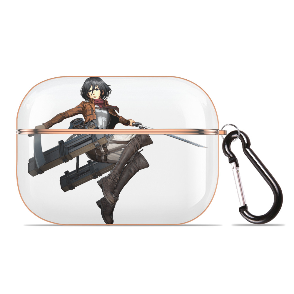 （画像用） 進撃の巨人 ミカサ·アッカーマン Attack on Titan Mikasa Ackerman 【AirPods Pro用】ハードシェル保護ケース｜耐衝撃・防指紋・カラビナ付き商品仕様