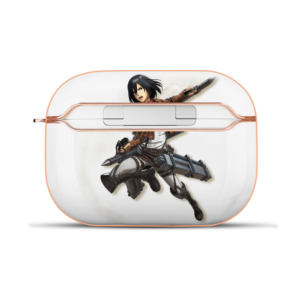 （画像用） 進撃の巨人 ミカサ·アッカーマン Attack on Titan Mikasa Ackerman 【AirPods Pro用】ハードシェル保護ケース｜耐衝撃・防指紋・カラビナ付き商品仕様