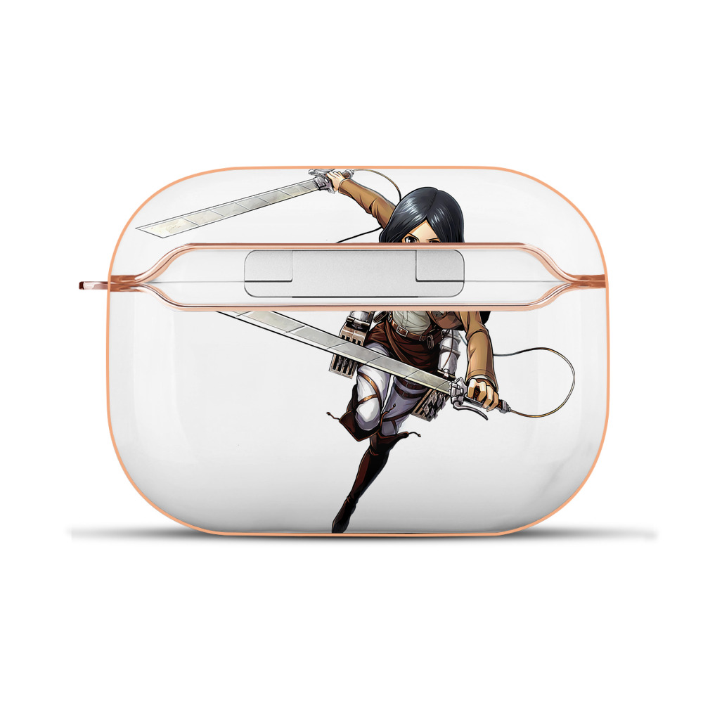 （画像用） 進撃の巨人 ミカサ·アッカーマン Attack on Titan Mikasa Ackerman 【AirPods Pro用】ハードシェル保護ケース｜耐衝撃・防指紋・カラビナ付き商品仕様
