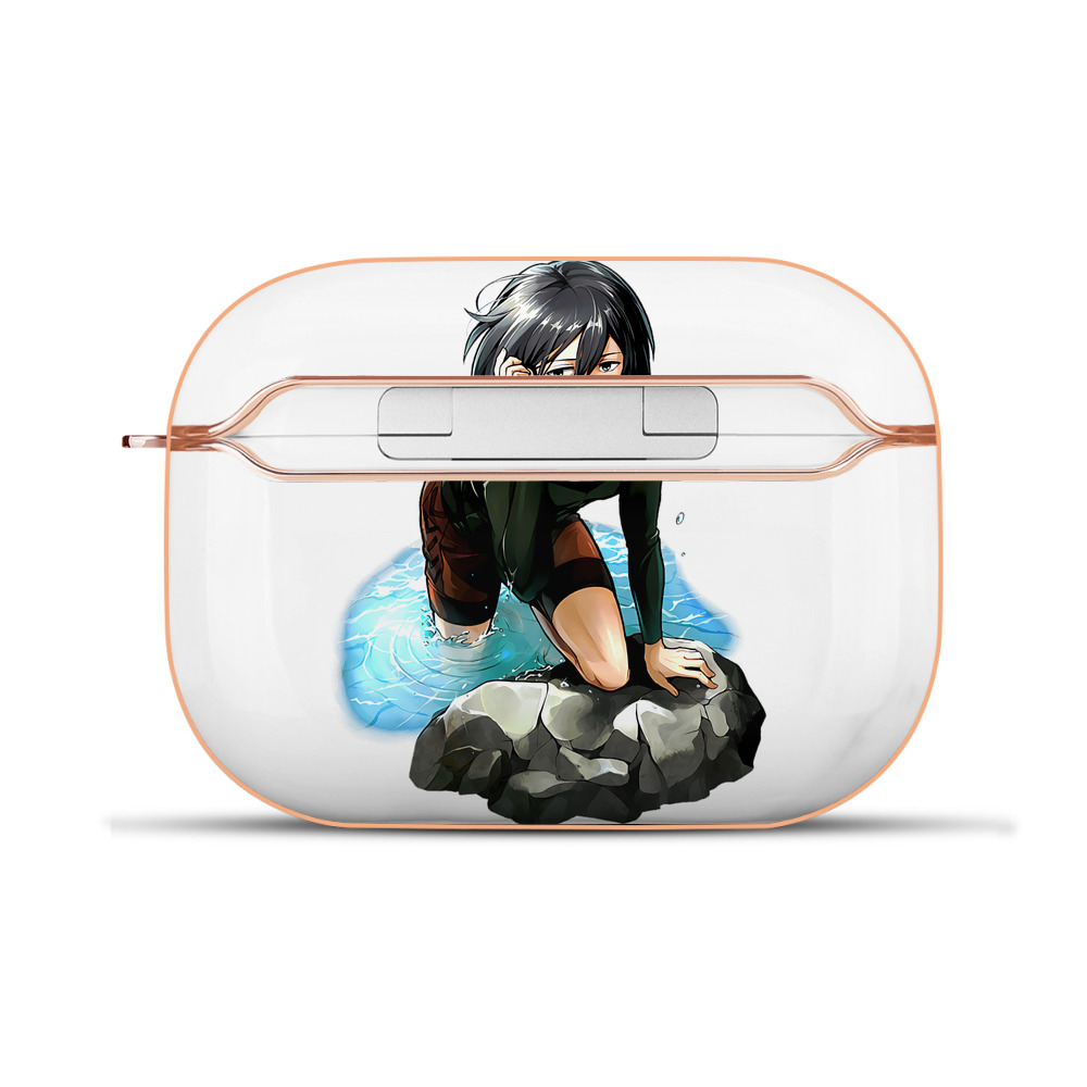 （画像用） 進撃の巨人 ミカサ·アッカーマン Attack on Titan Mikasa Ackerman 【AirPods Pro用】ハードシェル保護ケース｜耐衝撃・防指紋・カラビナ付き商品仕様