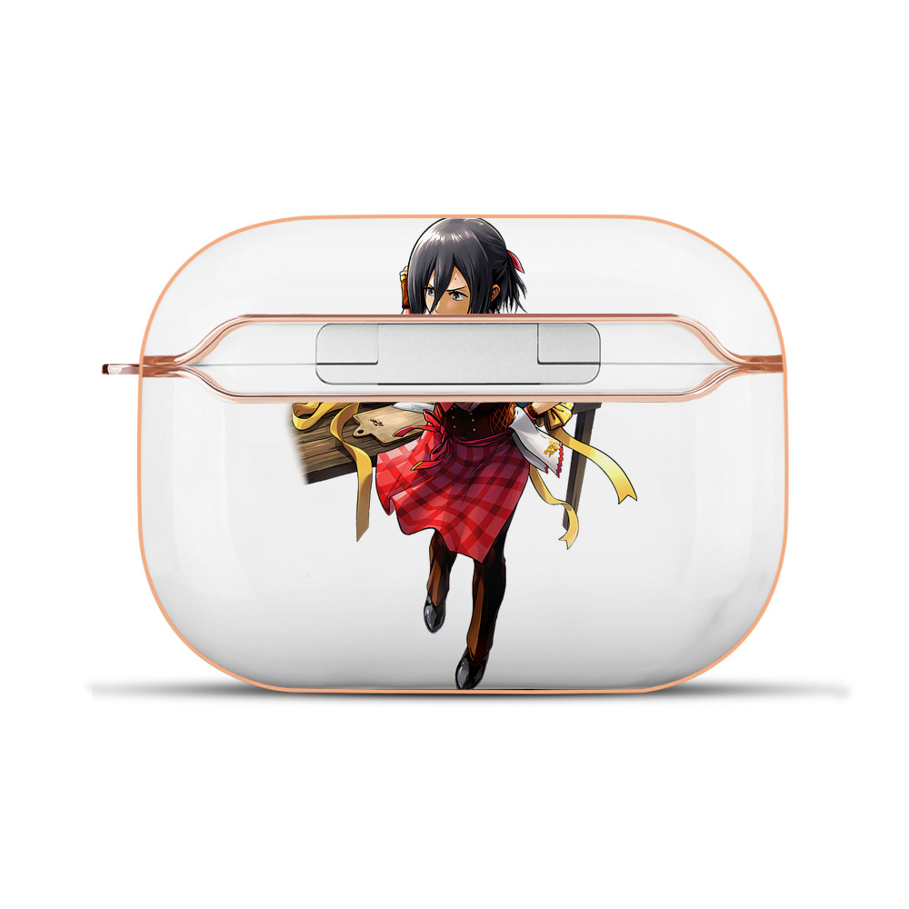 （画像用） 進撃の巨人 ミカサ·アッカーマン Attack on Titan Mikasa Ackerman 【AirPods Pro用】ハードシェル保護ケース｜耐衝撃・防指紋・カラビナ付き商品仕様