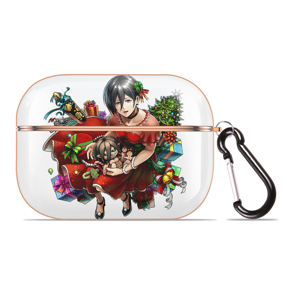 （画像用） 進撃の巨人 ミカサ·アッカーマン Attack on Titan Mikasa Ackerman 【AirPods Pro用】ハードシェル保護ケース｜耐衝撃・防指紋・カラビナ付き商品仕様