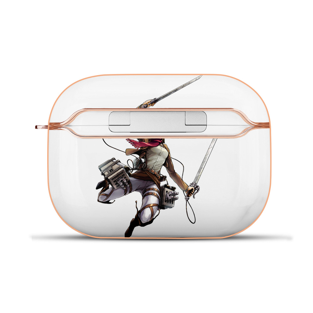 （画像用） 進撃の巨人 ミカサ·アッカーマン Attack on Titan Mikasa Ackerman 【AirPods Pro用】ハードシェル保護ケース｜耐衝撃・防指紋・カラビナ付き商品仕様
