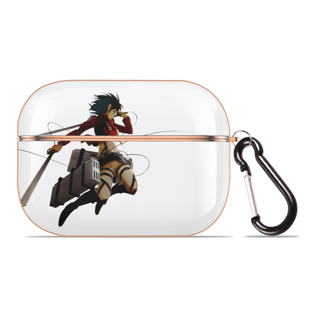 （画像用） 進撃の巨人 ミカサ·アッカーマン Attack on Titan Mikasa Ackerman 【AirPods Pro用】ハードシェル保護ケース｜耐衝撃・防指紋・カラビナ付き商品仕様