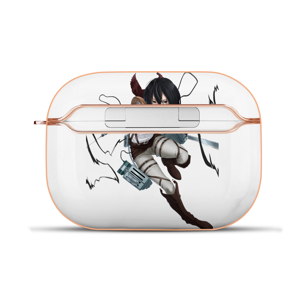 （画像用） 進撃の巨人 ミカサ·アッカーマン Attack on Titan Mikasa Ackerman 【AirPods Pro用】ハードシェル保護ケース｜耐衝撃・防指紋・カラビナ付き商品仕様