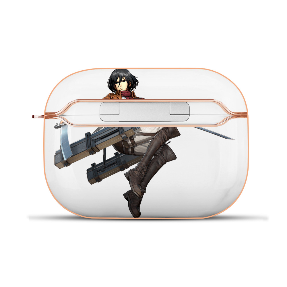 （画像用） 進撃の巨人 ミカサ·アッカーマン Attack on Titan Mikasa Ackerman 【AirPods Pro用】ハードシェル保護ケース｜耐衝撃・防指紋・カラビナ付き商品仕様