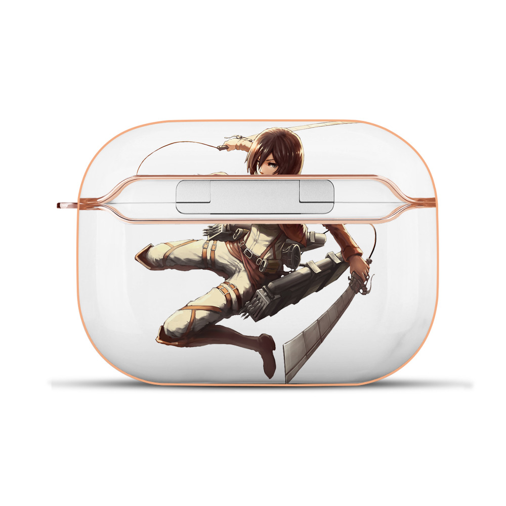 （画像用） 進撃の巨人 ミカサ·アッカーマン Attack on Titan Mikasa Ackerman 【AirPods Pro用】ハードシェル保護ケース｜耐衝撃・防指紋・カラビナ付き商品仕様