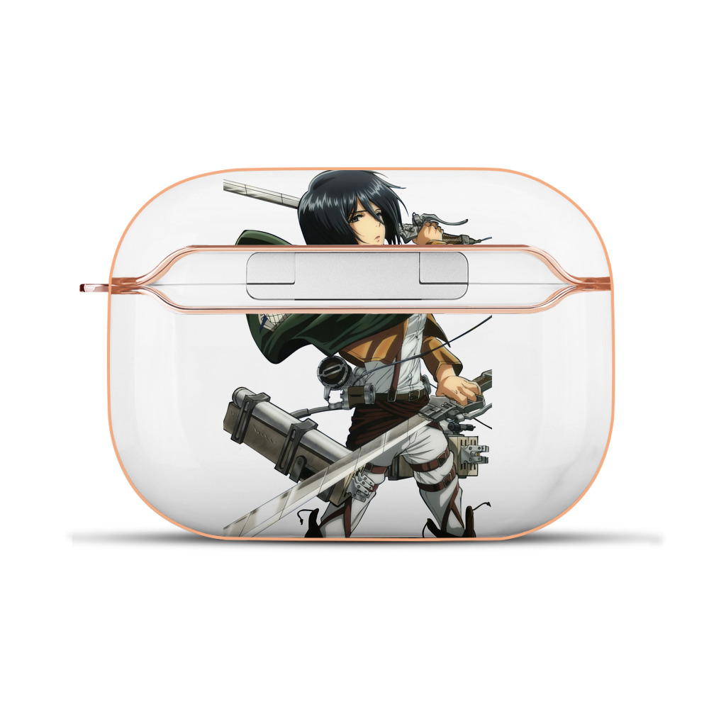 （画像用） 進撃の巨人 ミカサ·アッカーマン Attack on Titan Mikasa Ackerman 【AirPods Pro用】ハードシェル保護ケース｜耐衝撃・防指紋・カラビナ付き商品仕様