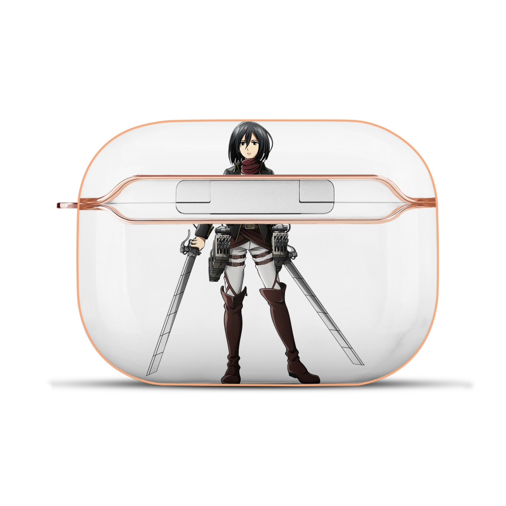 （画像用） 進撃の巨人 ミカサ·アッカーマン Attack on Titan Mikasa Ackerman 【AirPods Pro用】ハードシェル保護ケース｜耐衝撃・防指紋・カラビナ付き商品仕様