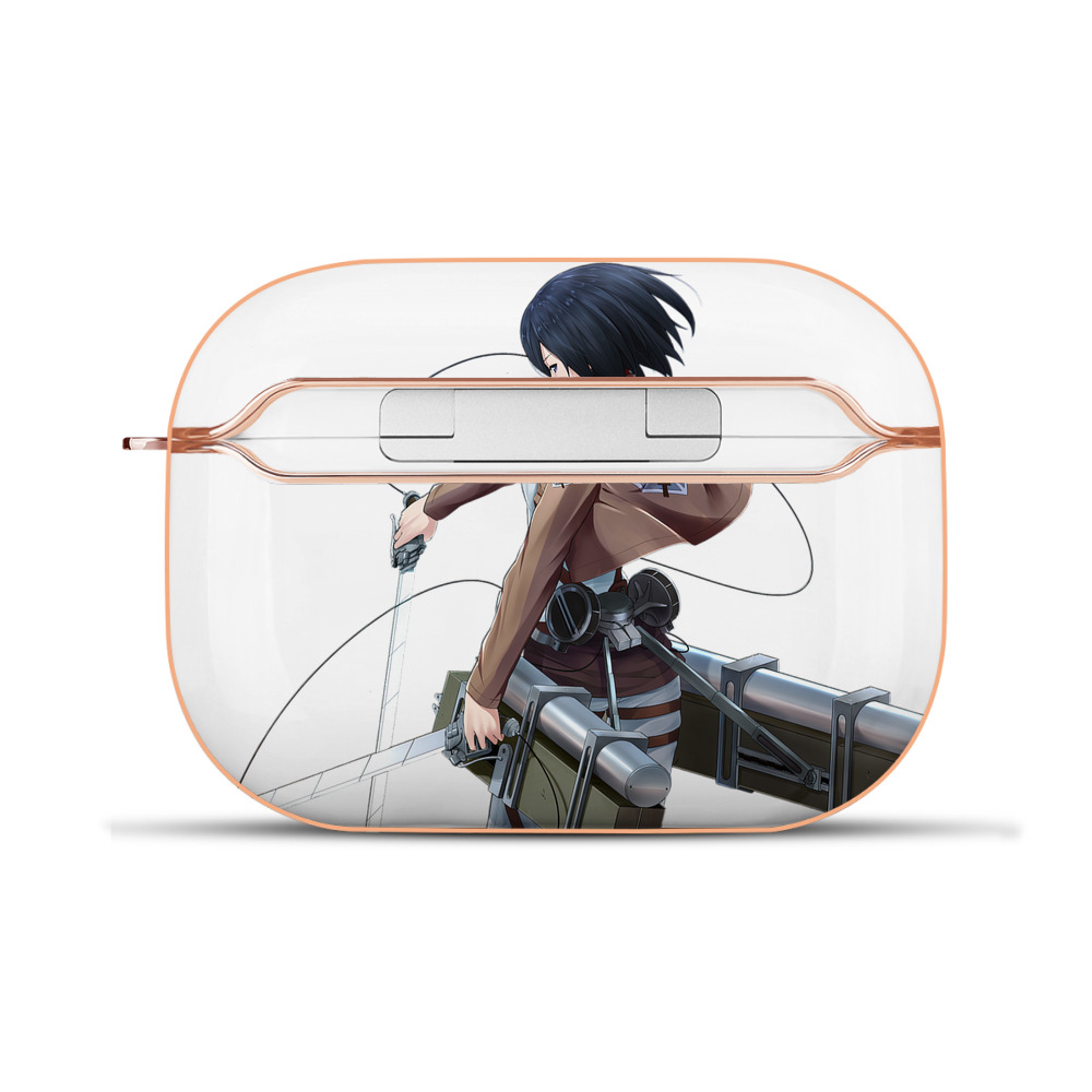 （画像用） 進撃の巨人 ミカサ·アッカーマン Attack on Titan Mikasa Ackerman 【AirPods Pro用】ハードシェル保護ケース｜耐衝撃・防指紋・カラビナ付き商品仕様